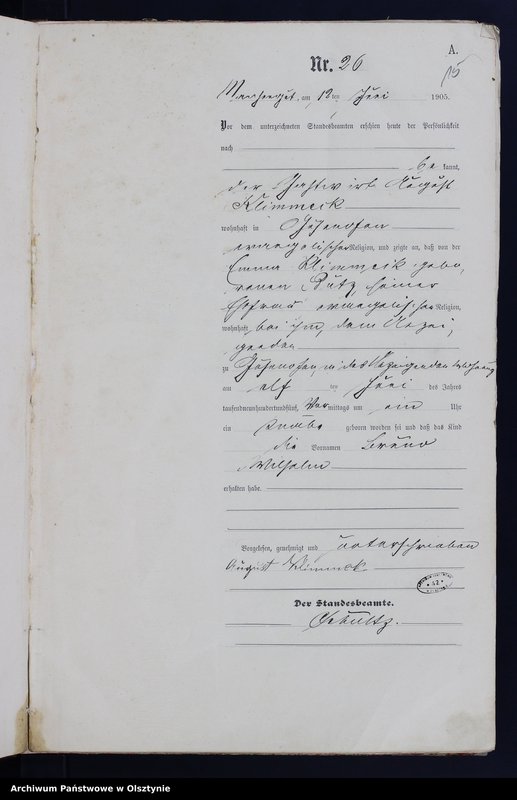 Obraz 17 z jednostki "Geburts-Haupt-Register Nr.1-47. 1-69"