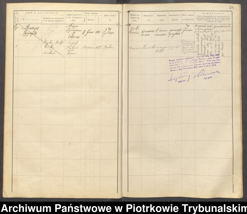 Obraz 20 z jednostki "[Księga ludności stałej gminy Grabica wsi: Grabica, Ostrów]"