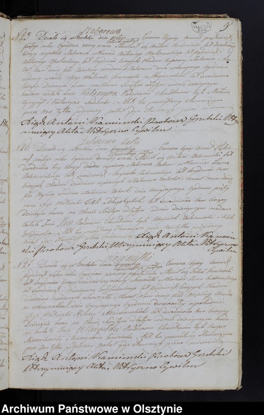 image.from.unit.number "Duplikat Aktów Urodzenia, Zaślubień, Zeyścia z Roku 1855 z Parafij Grzebskiey"