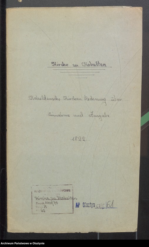 image.from.unit.number "Kobultensche Kirchen Rechnung über Einnahme und Ausgabe Geld"