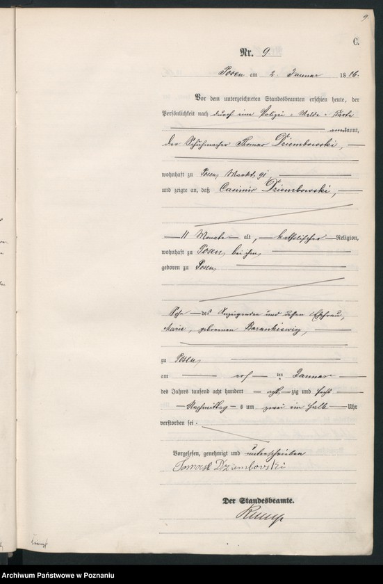 Obraz 12 z jednostki "Księga zgonów t. I"