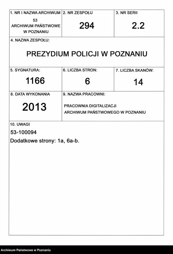 Obraz 1 z jednostki "A. betr. den polnischen Überläufer Joseph Trzebiński"