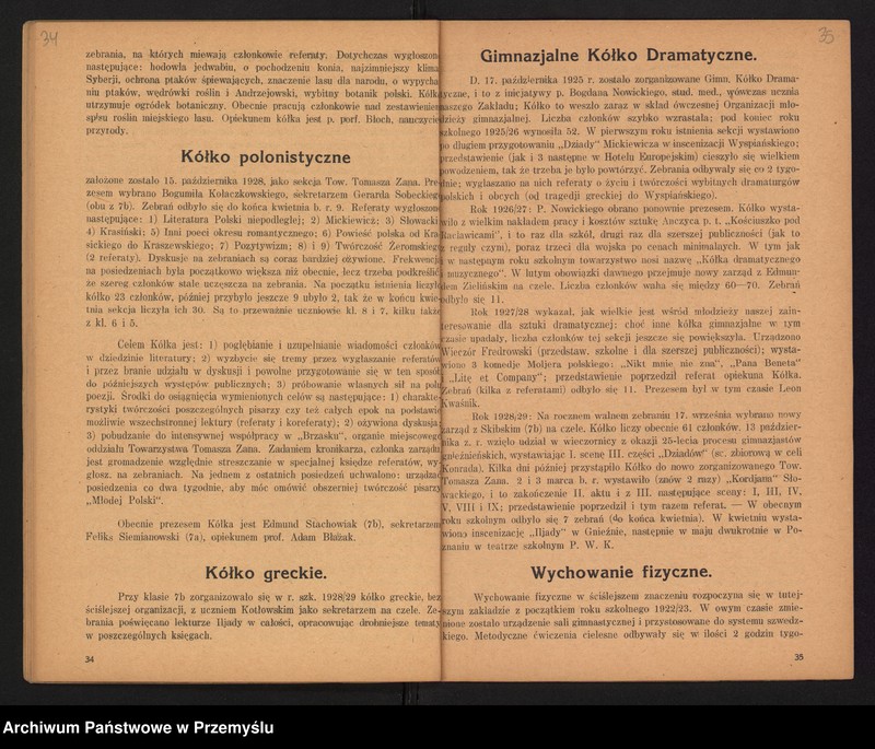 image.from.unit.number "Sprawozdanie Dyrekcji Państw[owego] Gimnazjum im. Bolesł[awa] Chrobrego w Gnieźnie za lata 1918/19-1928/29"