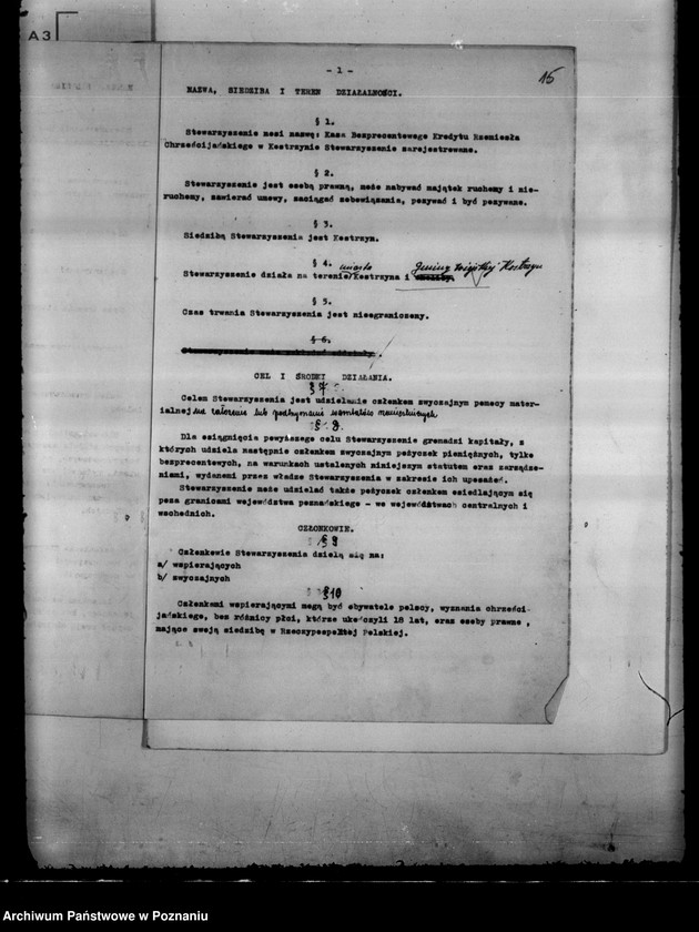 Obraz 19 z jednostki "/ Kasa Bezprocentowego Kredytu Rzemiosła Chrześcijańskiego w Kostrzynie/"