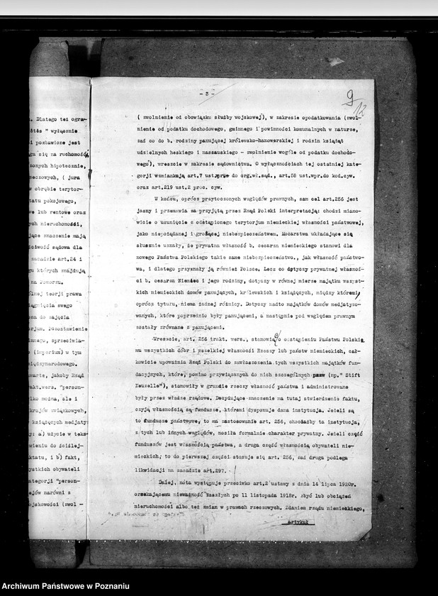 Obraz 17 z jednostki "Sprawy prawne dokumenty, wnioski i korespondencja z Departamentu Sprawiedliwości"