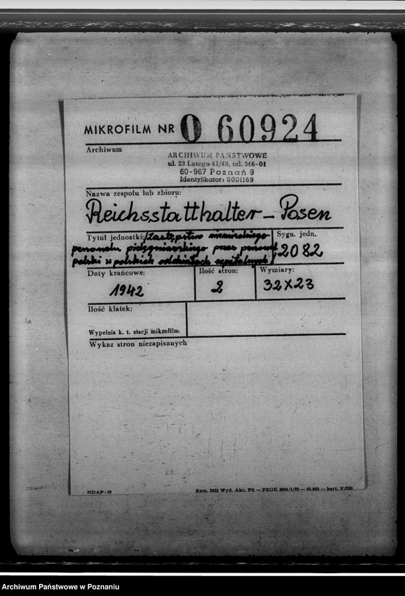 Obraz 2 z jednostki "Zastępstwo niemieckiego personelu pielęgniarskiego przez personel polski w polskich oddziałach szpitalnych"