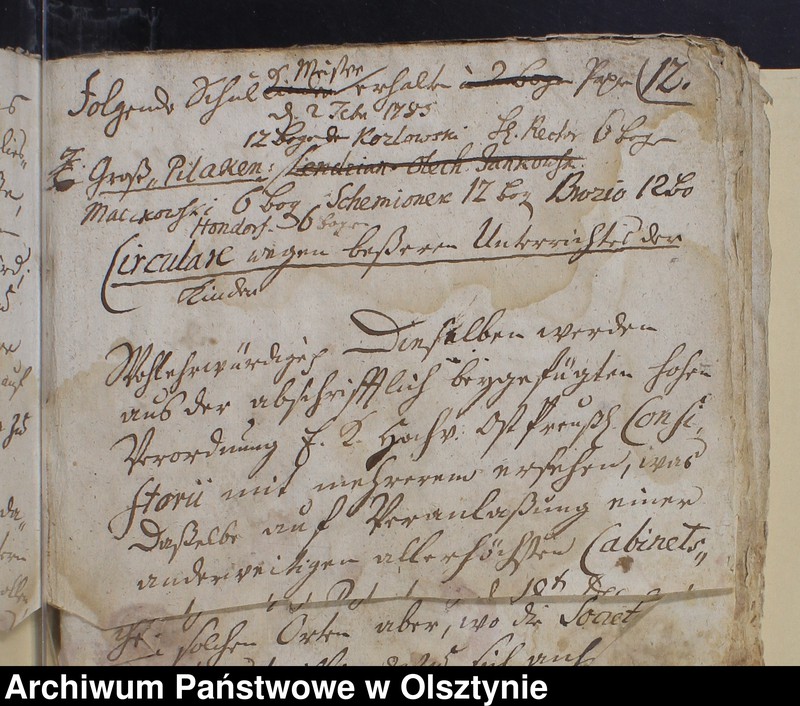 image.from.unit.number "Fernere Verordnungen, Cicularia und Correspondencen in der Schulsachen"