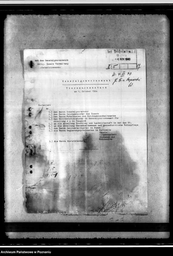 Obraz 11 z jednostki "Tierseuchenstand im Generalgouvernement"