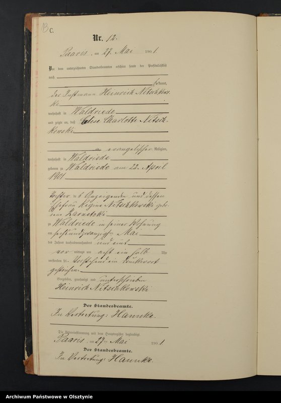 image.from.unit.number "Sterbe-Neben-Register Nr 1 - 25"