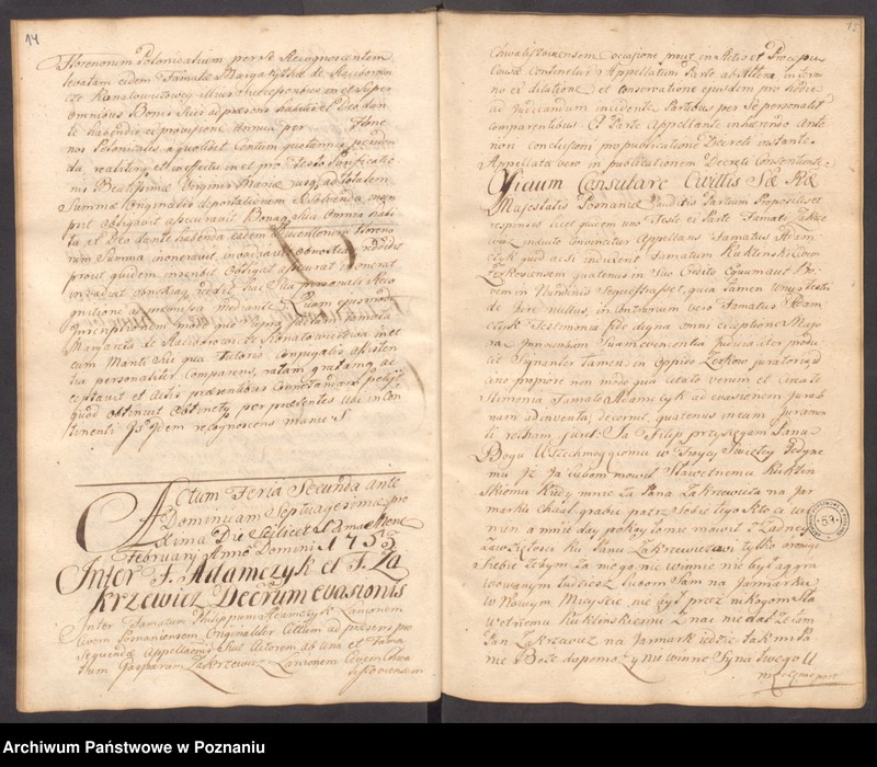 Obraz 12 z jednostki "Acta officii consularis civitatis SR.Mtis Posnaniae."