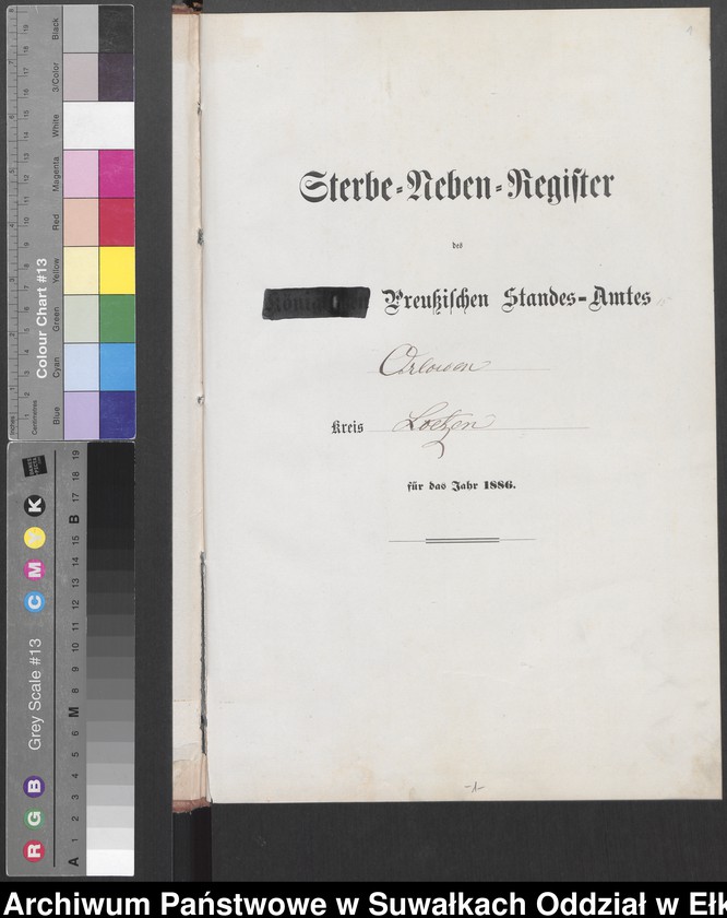 image.from.unit.number "Sterbe-Neben-Register des Preussischen Standes-Amtes Orlowen Kreis Loetzen für das Jahr 1886 [Tom II]"