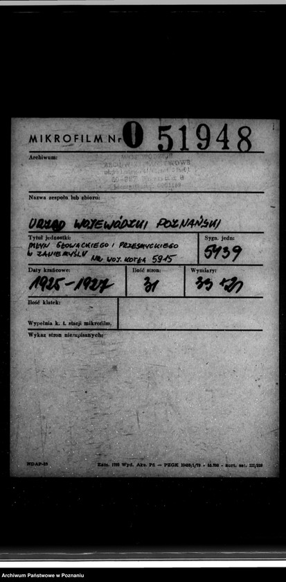 Obraz 2 z jednostki "Młyn Głowackiego i Przesmyckiego w Zaniemyślu nr woj. kotła 5915"