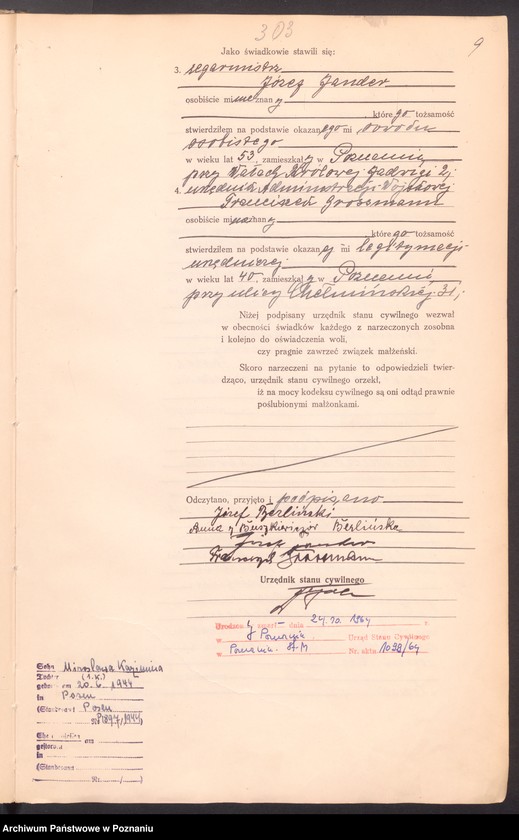 Obraz 11 z jednostki "Księga miejscowa małżeństw tom II [Rejestr główny małżeństw]"