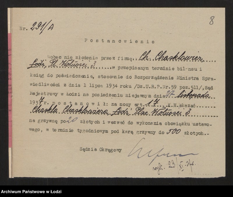 Obraz 10 z jednostki "Chaskel Chasklowicz - kupiec i krawiec"