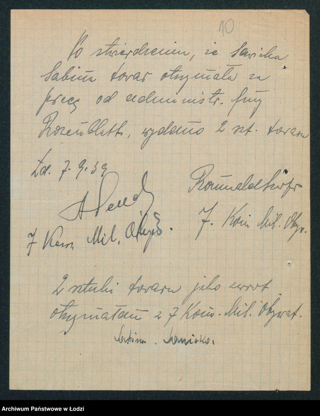 Obraz 12 z jednostki "[Akta VII Komisariatu Milicji Obywatelskiej -protokoły zajść, aresztowań i kradzieży]"