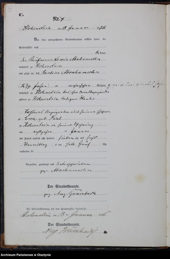 image.from.unit.number "Sterbe-Neben-Register Nr 1 - 78"