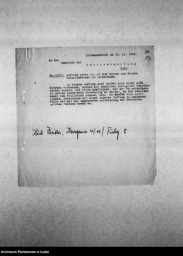 Obraz 16 z jednostki "[Korespondencja PSŻ w różnych sprawach]"