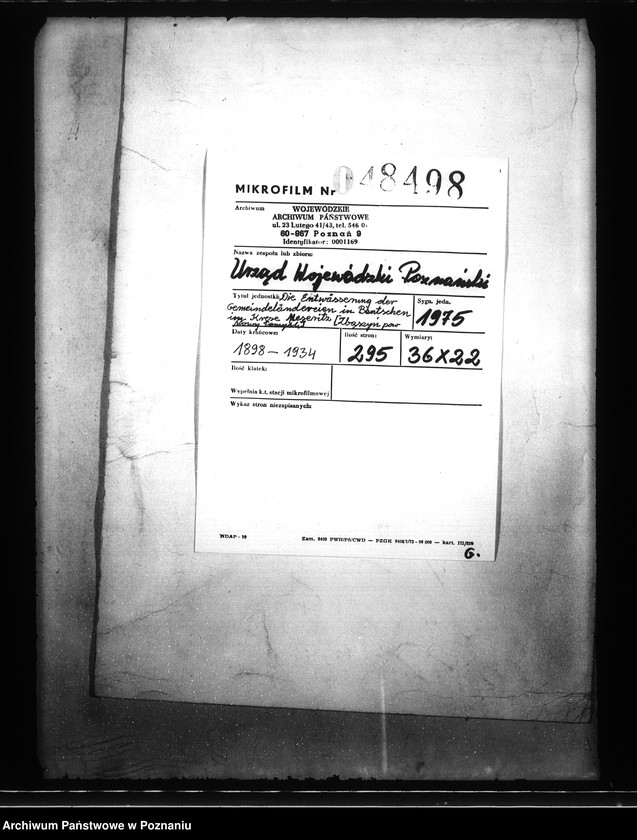 Obraz 1 z jednostki "Die Entwässerung der Gemeindeländereien in Bentschen im Kreise Meseritz /Zbąszyń powiat nowotomyski/"