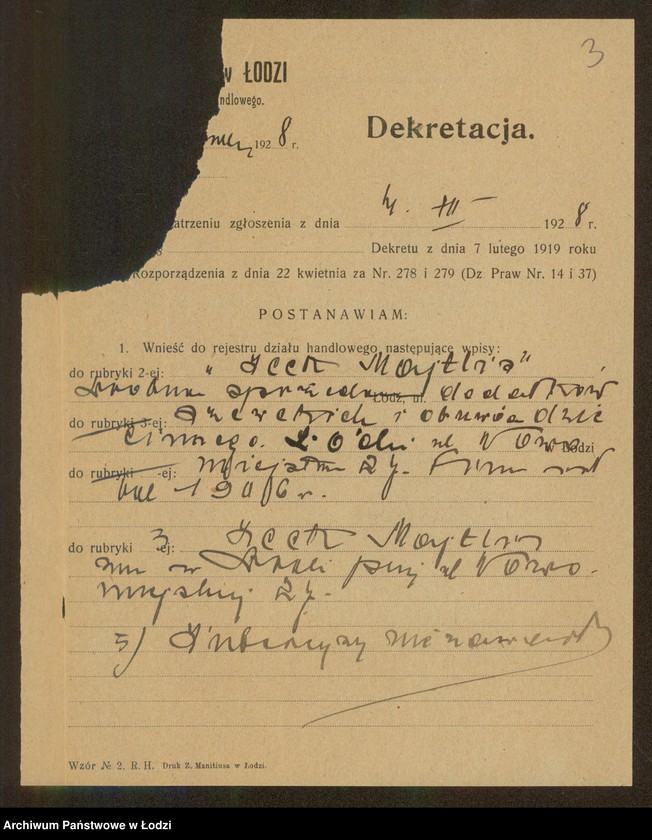 Obraz 5 z jednostki "Icek Majtlis – sprzedaż dodatków szewskich"