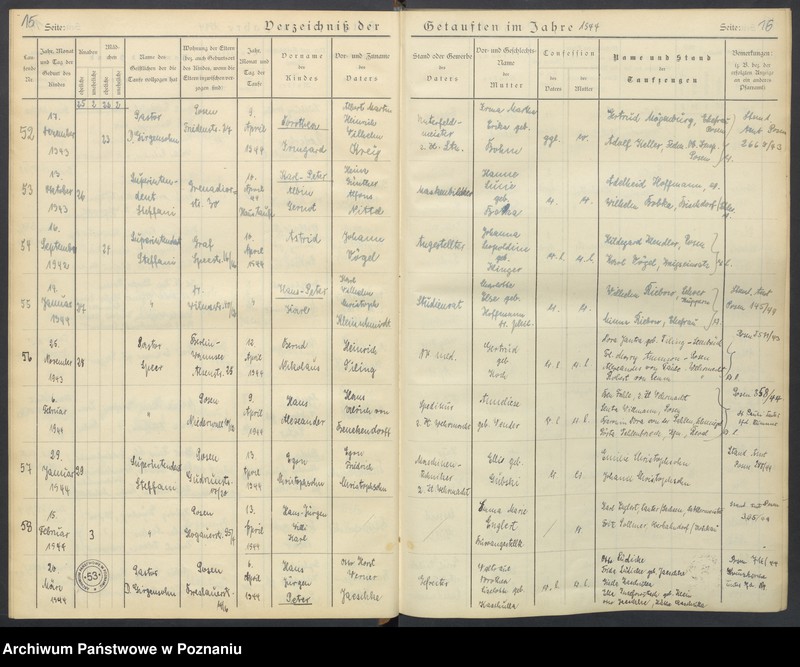 Obraz 11 z jednostki "Verzeichnis der Getauften"