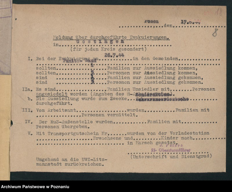 Obraz 11 z jednostki "Verdrängungslisten Gostigen [Gostyń]"