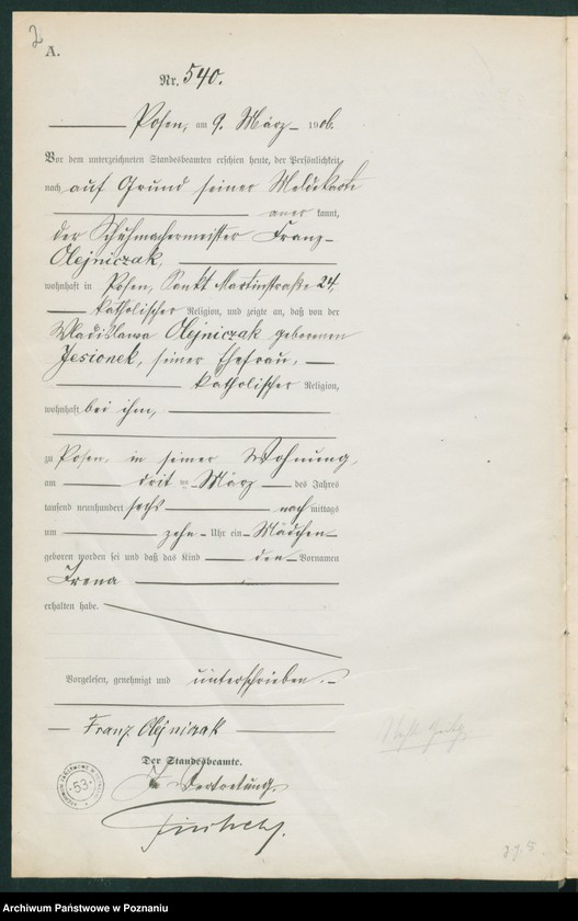 Obraz 4 z jednostki "Księga miejscowa urodzeń tom II"