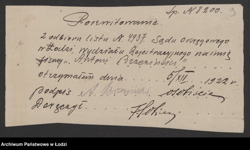 Obraz 11 z jednostki "Antoni Brzeziński- prowadzenie obnośnego handlu resztkami po wsiach"