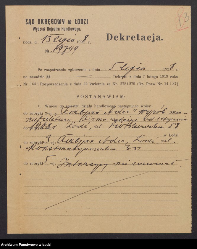 Obraz 5 z jednostki "Fabjan Ader – wyrób manufaktury"