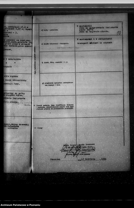 Obraz 14 z jednostki "Zatwierdzenie Zakładu Przemysłowego Fabryka Porcelany i Wyrobów Ceramicznych Spółka Akcyjna w Chodzieży pow. chodzieski"