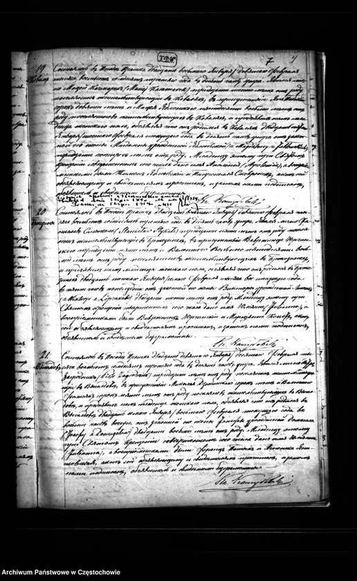 Obraz 10 z jednostki "Księga urodzeń, małżeństw i zgonów parafii rzymskokatolickiej w Praszce z roku 1873"