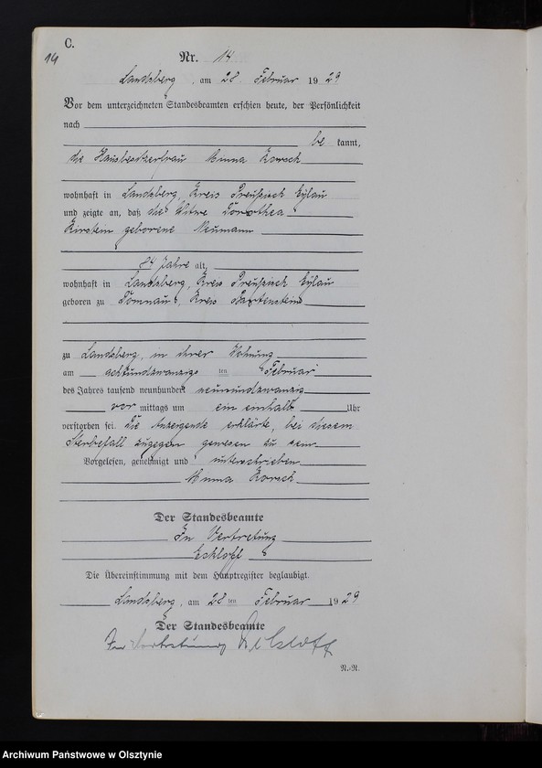 image.from.unit.number "Sterbe-Neben-Register Nr 1 - 33 [ Księga zgonów - wtóropis ]"