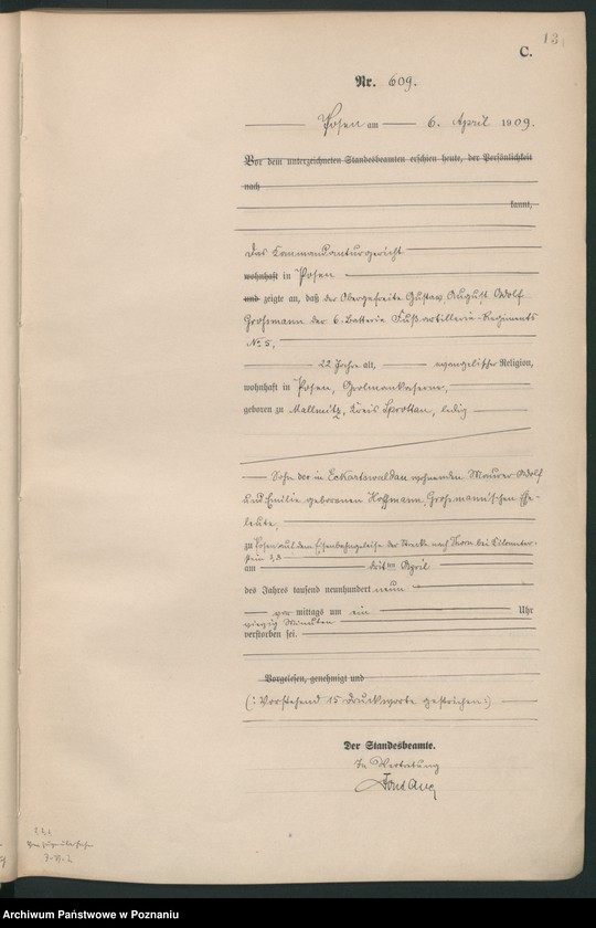 Obraz 15 z jednostki "Księga miejscowa zgonów tom II [Rejestr główny zgonów]"