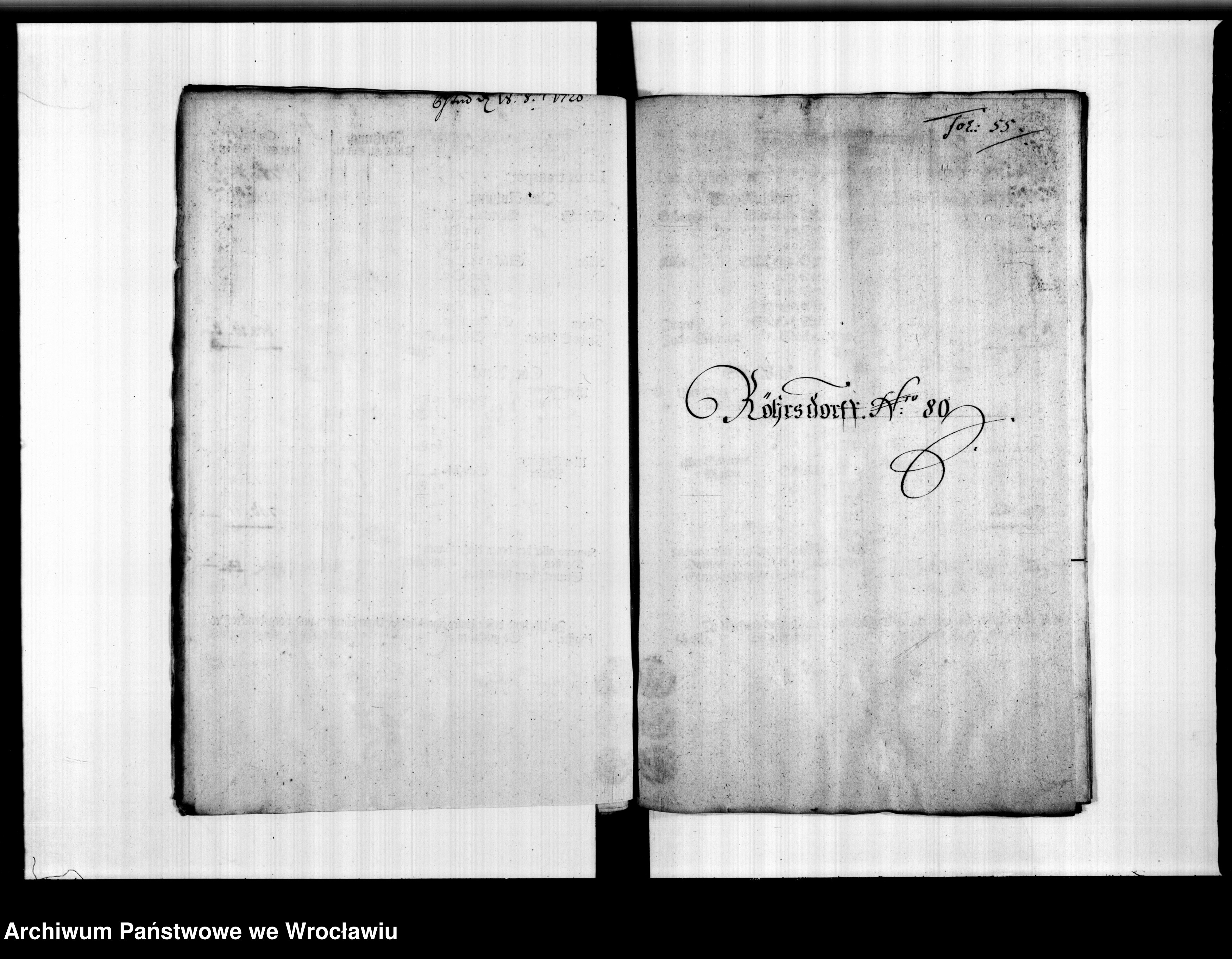 Skan z jednostki: Der Fürstenthümer Schwiednitz u. Jauer Revisorische Relations Bekänntnis u. Befinds Tabellen Tomus XXV. Darinnen befinden sich aus dem Lövenbergischen Wichbildes 38 St.Unterthänige Befunds Tabellen