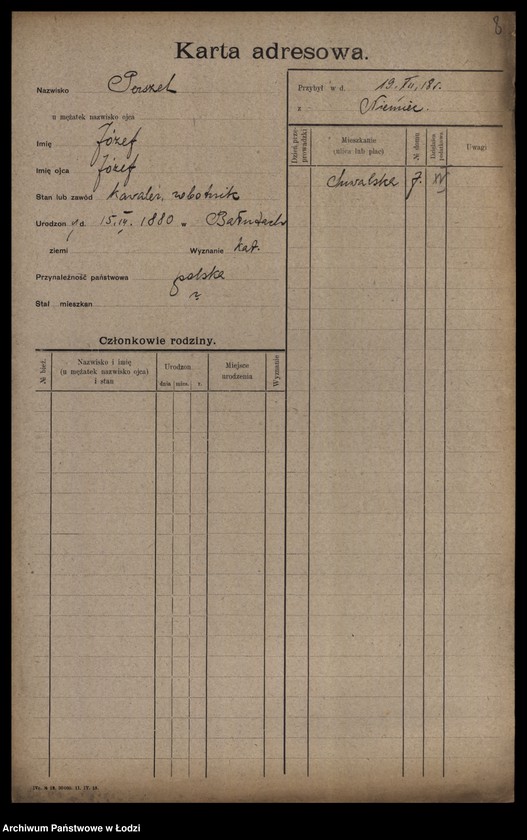 Obraz 10 z jednostki "[Spis ludności Łodzi] Persz-Petrykowski"