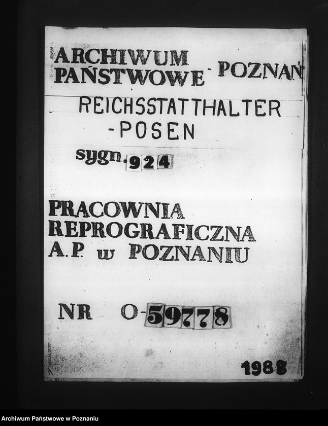 Obraz 1 z jednostki "Überprüfung und Erfassung der Angestelten. Polnische Angestellten des Reichsarchivs und im Referat der Statistik"