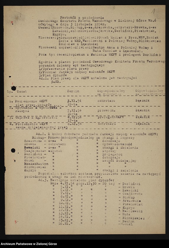 image.from.unit.number "Protokoły i sprawozdania z działalności Obwodowego Komitetu Frontu Narodowego /6-19/ w Zielonej Górze"