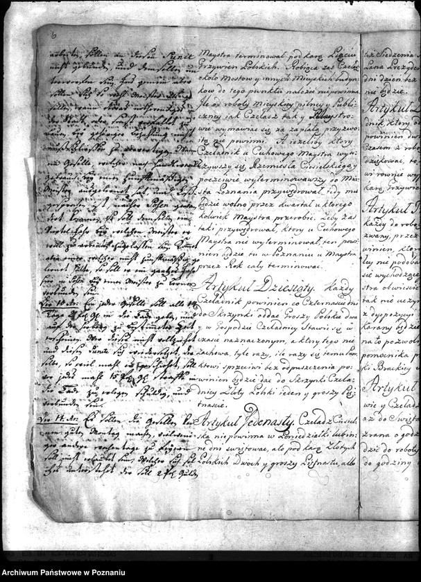 Obraz 10 z jednostki "C. Władze miejskie Poznania zatwierdzają cechowi cieśli poznańskich artykuły statutowe."
