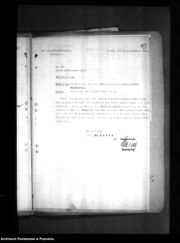 Obraz 14 z jednostki "Gräberzentrale- Mittelbewirtschaftung"