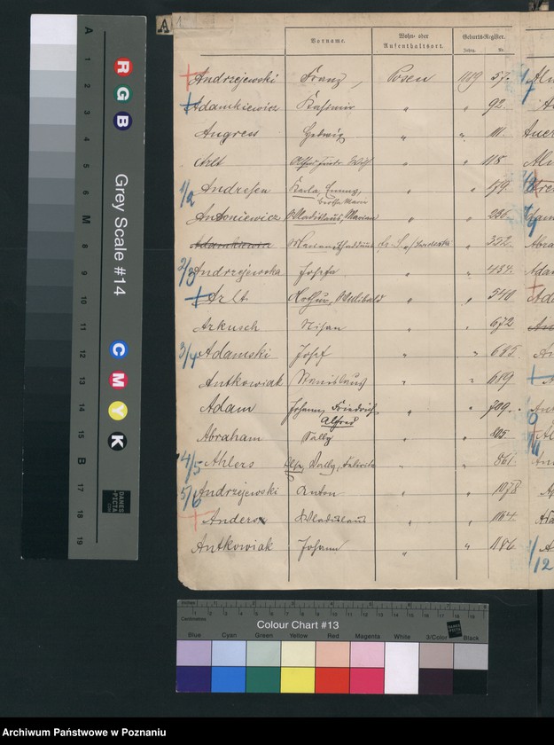 Obraz 4 z jednostki "Spis alfabetyczny urodzeń"