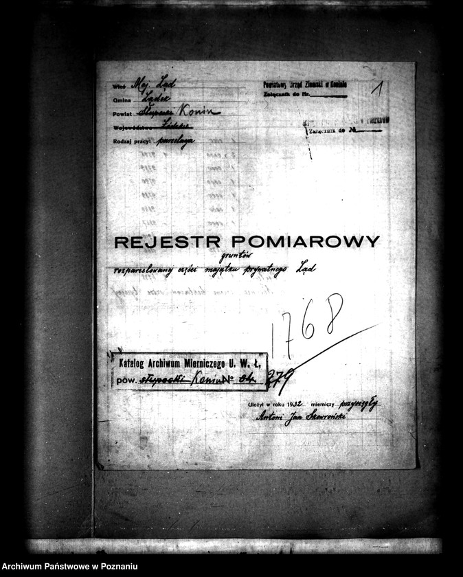 Obraz 5 z jednostki "Rejestr pomiarowy majątku Ląd"