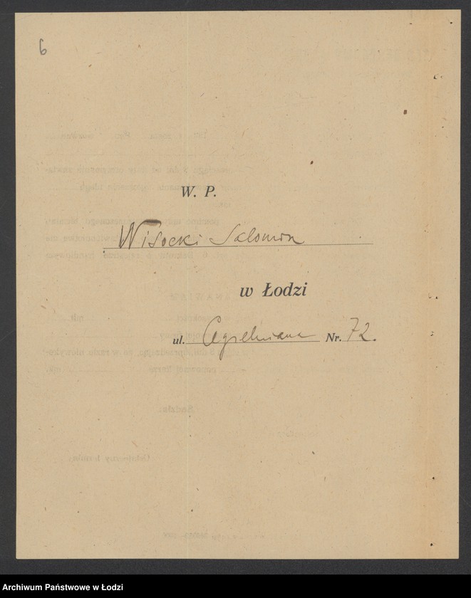 Obraz 8 z jednostki "Wisocki Salomon – sprzedaż drzewa i węgla"