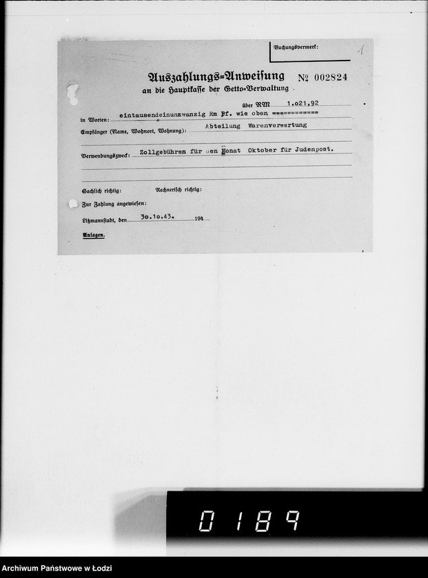 Obraz 5 z jednostki "Einnahme Anweisungen"