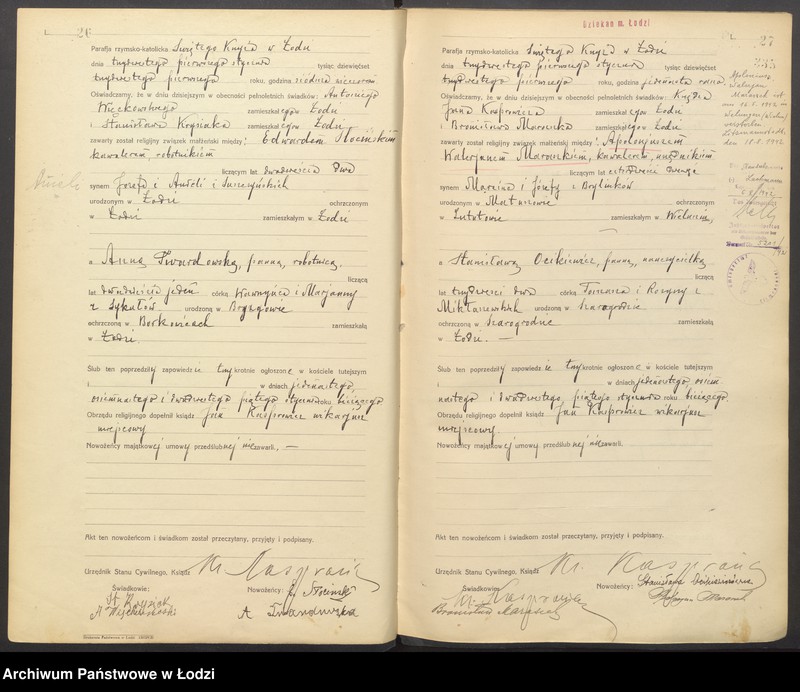 Obraz 16 z jednostki "Akta małżeństw"