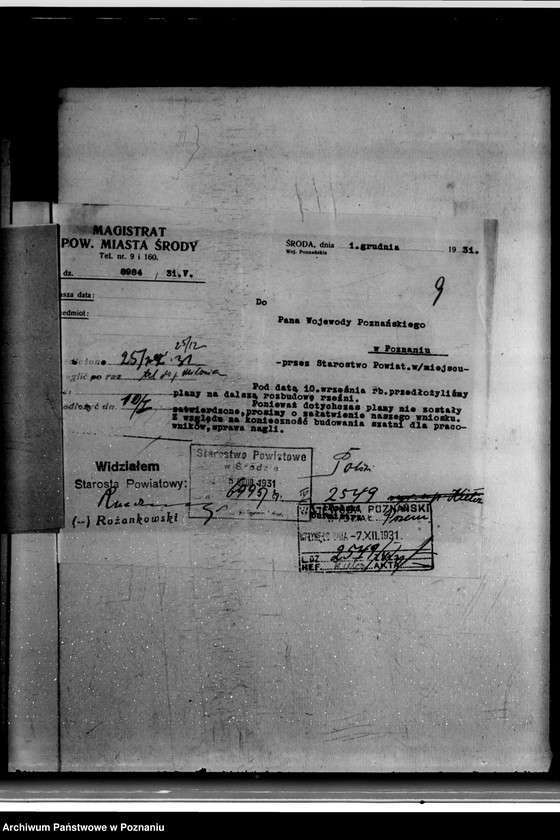 Obraz 13 z jednostki "Zatwierdzenie projektu przebudowy i rozbudowy Rzeźni Miejskiej w Środzie nr 478 własność Magistratu miasta Środy"