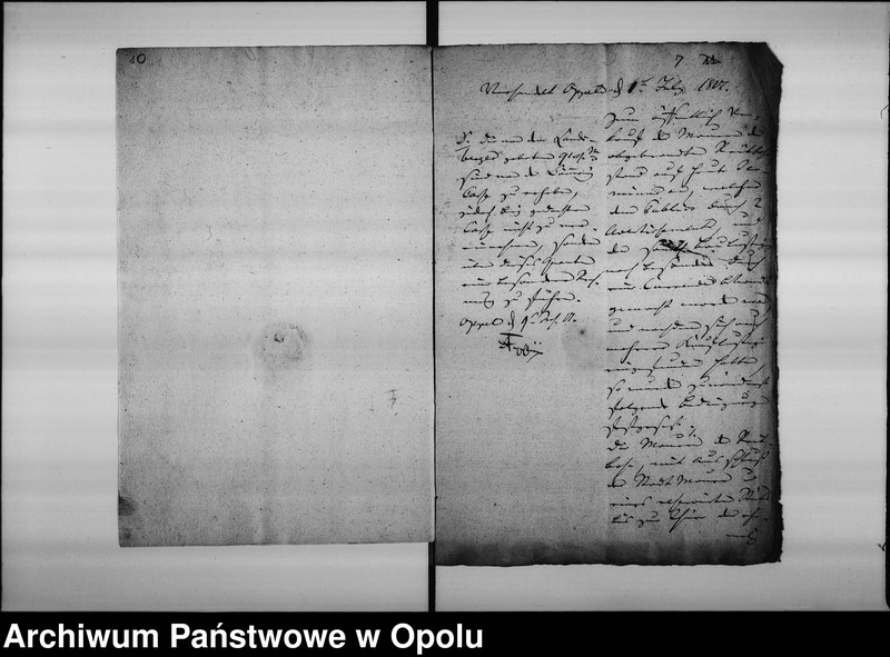 Obraz 10 z jednostki "Acta des Magistrats zu Oppeln betreffend den Verkauf der Mauern von der Abgebrandten Reitbahn, Planirung des Platzes und Instandsetzung der dortigen Stadtmauer Vol. I 1817-1823"
