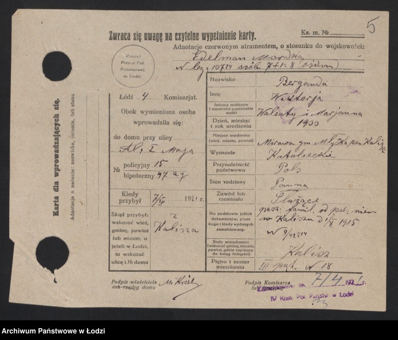 image.from.unit.number "[Spis ludności Łodzi] Berginda - Berkowicz"