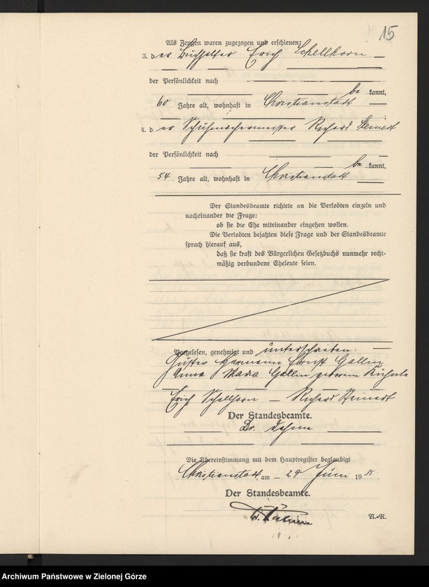 image.from.unit.number "Heirats-Neben-Register Standesamt Christianstadt 1935 No. 1 bis 18"