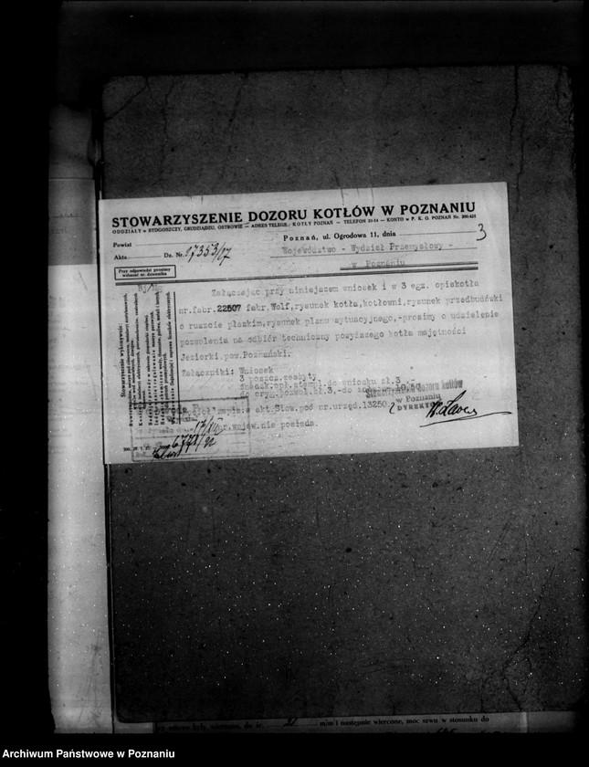 Obraz 7 z jednostki "Krochmalnia w Trzcielinie powiat poznański własność Dr S Dąbrowski nr woj. 6051"