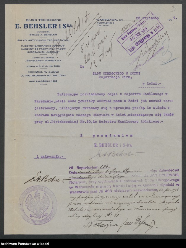 Obraz 5 z jednostki "E.Behsler i S-ka- skład artykułów technicznych"