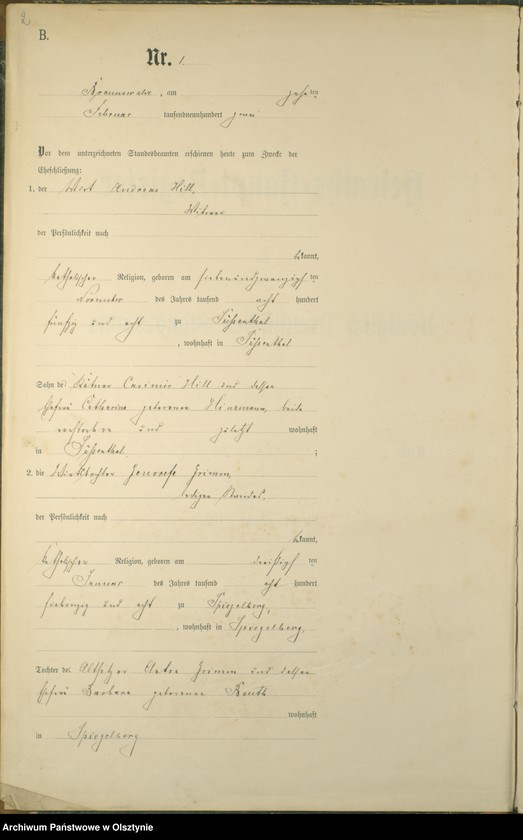 image.from.unit.number "Heiraths-Haupt-Register Nr 1 - 11"